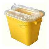 Cubo de basura de 10 litros - Contenedor de objetos punzocortantes médicos amarillo