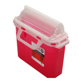 5.4 Quart Sharps Container Biohazard Disposal Bin with Rotating Chamber